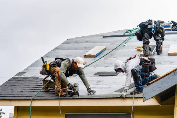 Professional Gutter Installation technician working in Sussex, NJ